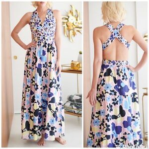 NEW Alexandra Miro Mimi Floral Cotton Maxi Dress Small